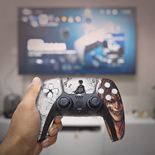 Image of Attackk on Tittan Custom PS-5 Controller Wireless compatible with Play-Station 5 Console by BCB Controllers | Proudly Customized in USA with Permanent HYDRO-DIP Printing (NOT JUST A SKIN) (MODDED).
