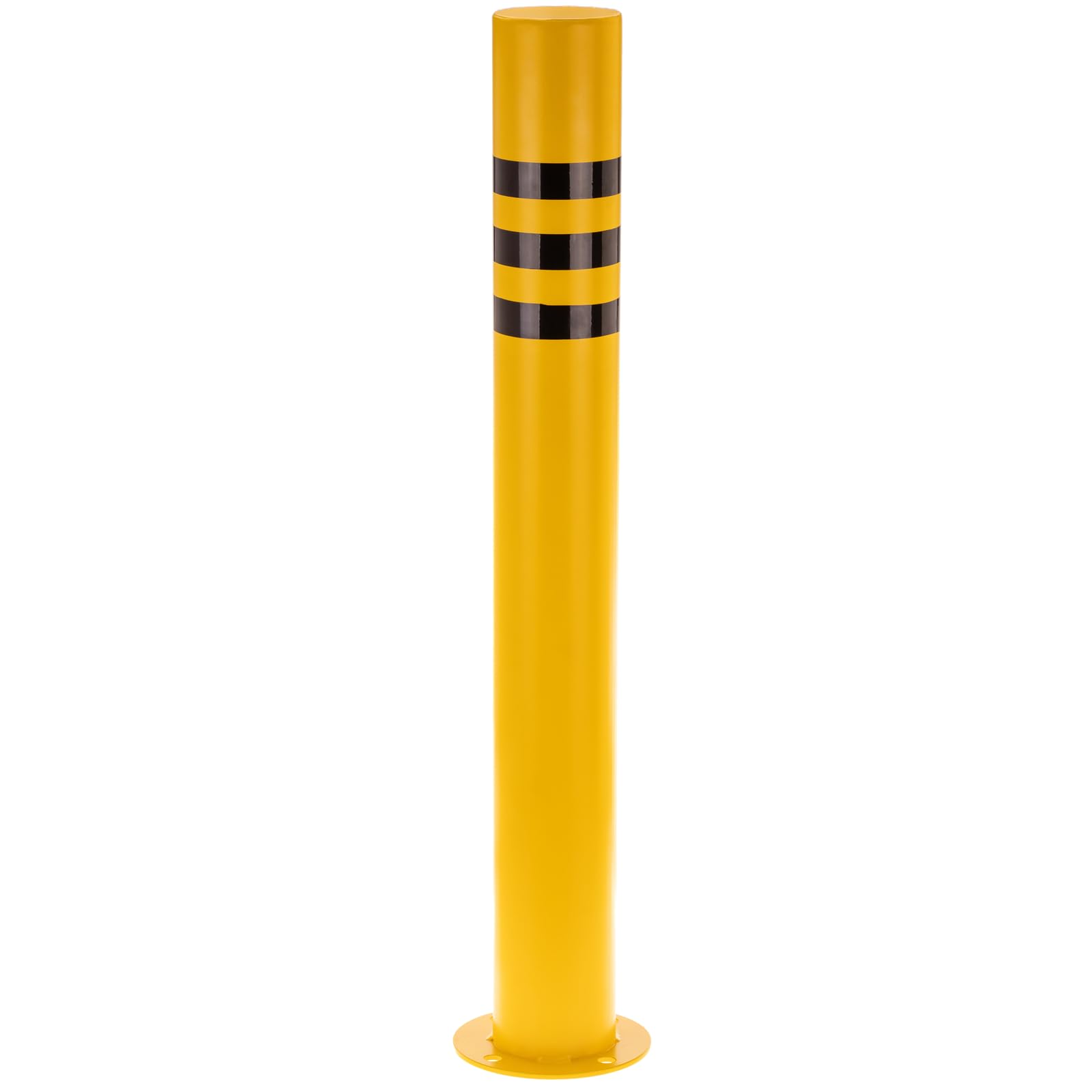PrimeMatik Pilona bolardo de acero amarilla 110x1000mm