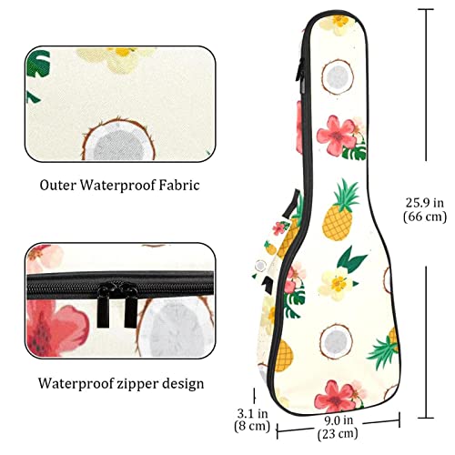 Housse pour ukulélé jaune ananas rouge crème fleur 10 mm rembourrage épais 53,3 cm sac de transport avec sangles… - Les Beatles, Paul McCartney, John Lennon, RIngo Starr, George Harrison Housse pour ukulélé jaune ananas rouge crème fleur 10 mm rembourrage épais 53,3 cm sac de transport avec sangles… – Image 5