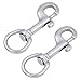 AOWISH 2-Pack 316 Stainless Steel Swivel Eye Bolt Snap Hook Marine Grade Single Ended Diving Clips for Flagpole/Pet Leash/Camera Strap/Keychains/Tarp Covers/Clothesline and More (3-1/2 inch, Silver)