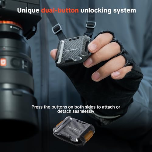 Image of PGYTECH Camera Shoulder Strap Mount Quick Release Clamp & Plate Kit, Aluminum Alloy Arca Swiss Plate Camera Adapter Base for Shoulder Straps Tripods Stabilizers(Clamp+Plate)