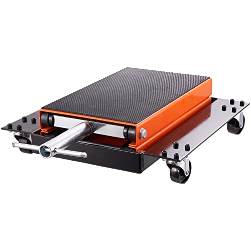 VEVOR Motorcycle Lift, 1100 LBS Motorcycle Lift ATV Scissor Lift Jack with Dolly & Hand Crank, Center Hoist Crank Stand with Wide Deck & Tool Tray for Street Bikes, Cruiser Bikes, Touring Motorcycles by VEVOR - Image 9