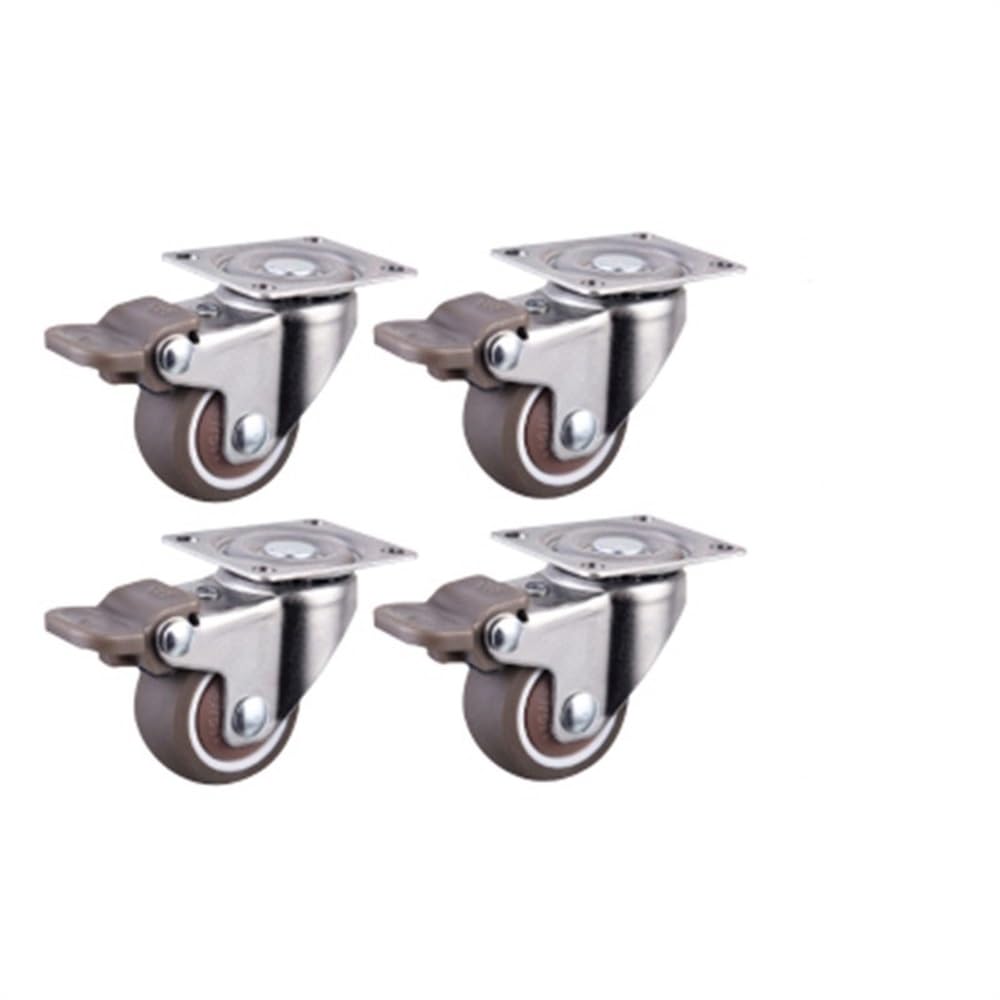 Roulettes pivotantes silencieuses en caoutchouc lot de 4 pour déplacer les meubles sans rayure