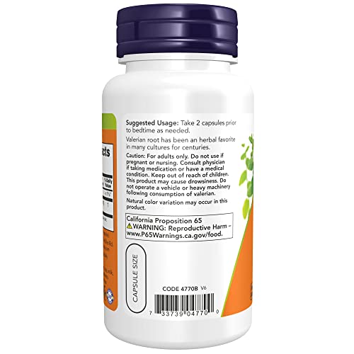 NOW Supplements, Valerian Root (Valeriana officinalis) 500 mg, Herbal Supplement, 100 Veg Capsules - Image 4