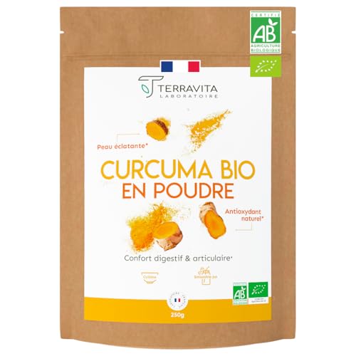 Curcuma BIO Premium en Poudre 250g | Jusqu’à 5% de Curcumine | Ar...