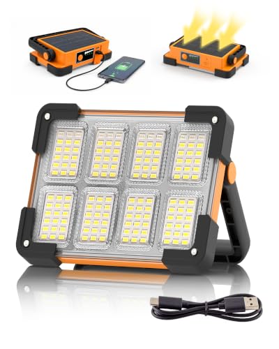 LED Rechargeable Work Light LED Spot Light with USB Port Portable Floodlight with 4 Modes Security Lights Waterproof for Fishing Hiking Repairing Emergency