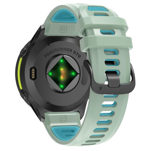 U-LIMVE Watch Band for Garmin Forerunner 970/Forerunner 965/Forerunner 955/Forerunner 945/Forerunner 935 Soft Silicone 22mm Replacement Bands