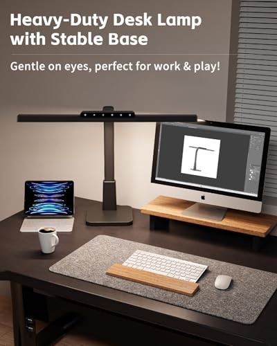 LED Desk Lamp for Home Office with Base, Dimmable Eye-Caring Computer Light with Memory & Timer Functions, Flexible Gooseneck Touch Control Architect Desk Light for Reading, Study, Workbench (Black) - Image 6