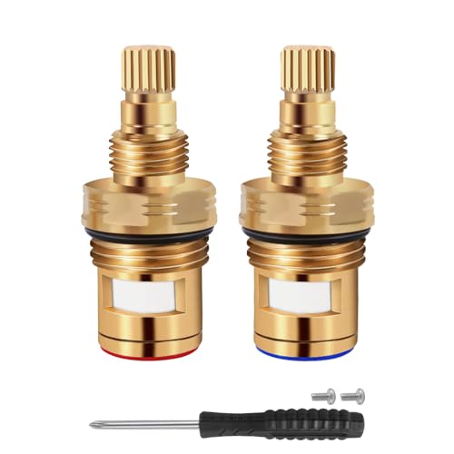 Brass KSRPL3200CC Cold and Brass KSRPL3200HC Hot Faucet Cartridge. This set includes ceramic cartridges in 2-1/8" length, designed for cold and hot water applications
