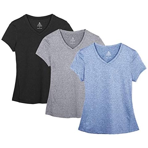 icyzone Women's V-Neck Workout T-Shirt 3 Pack Cover
