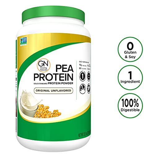 Growing Naturals Original Raw Pea Powder 15g Plant Protein 2.8G BCAA, LowCarb, LowSugar