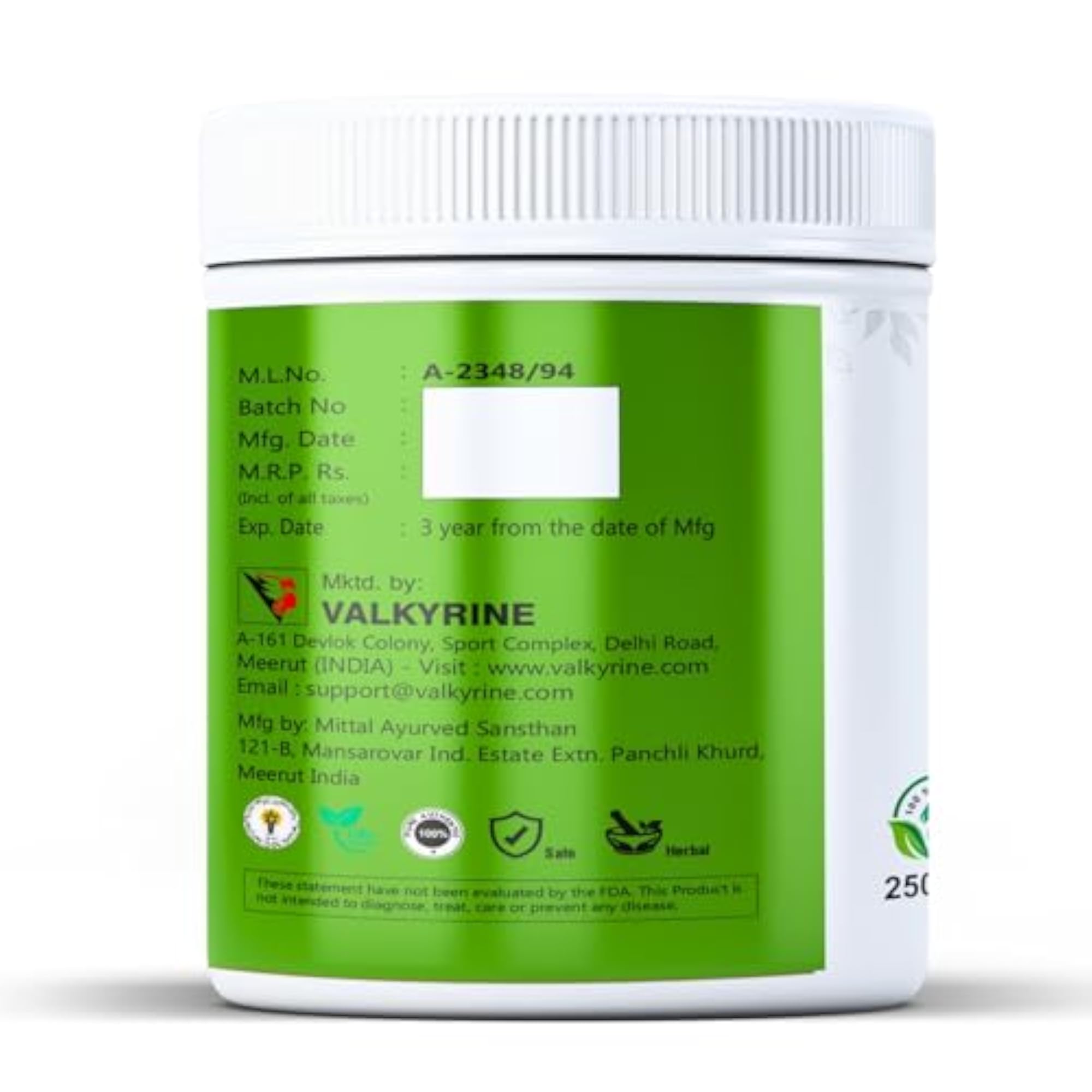 Valkyrine Natural Amla Powder for Immunity Boost