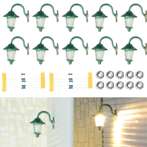 10PCS Model Railway Wall Light, Building LED Street Lamps For H0 Houses, Ho Scale Lights, Miniature Street Lamp, Model Train Lights