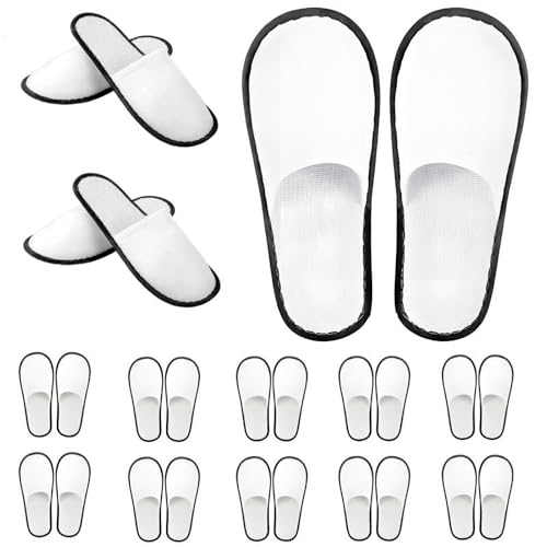 12 Pairs Spa Slippers Non Slip House Slipper for Guests Closed Toe Indoor Slippers Bath Slippers for Home Hotel Travel (Dark Gray Adult One Size Alpha EU Footwear Size System Medium)