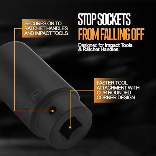 Image of TIGHTSPOT 1 /2 Inch Drive 1-1 /16 Inch Deep Impact Socket with Anti-Rounding 6 Point Design, Heat-Treated CRV Steel