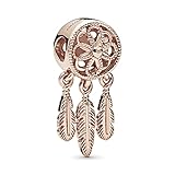 Pandora Charm a forma di acchiappasogni indiano con lega di metallo placcata in oro rosa 14 carati della collezione Pandora Moments