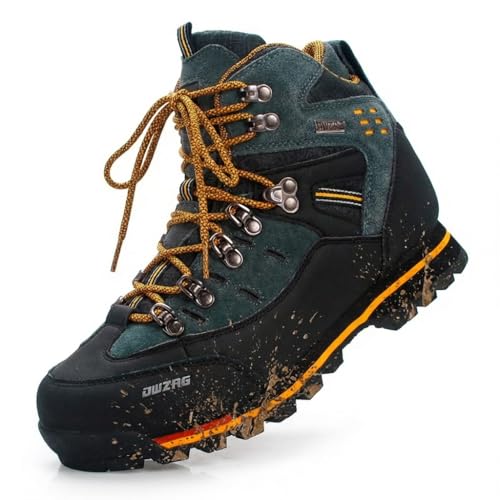 SANANG Bottes de randonnée en cuir homme, Jaune, Taille 46 EU