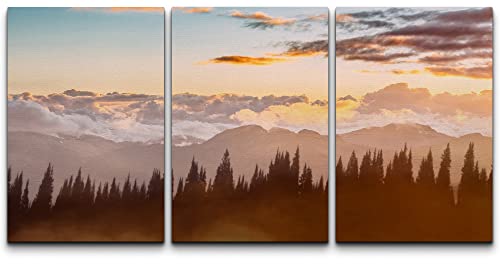 wall26 Canvas Print Wall Art Set Blue & Pink Starry