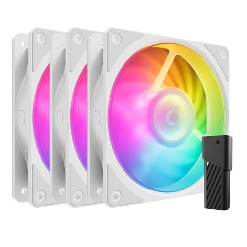 Amazon | Cooler Master Mobius 120P ARGB White 3-Pack Fan Kit