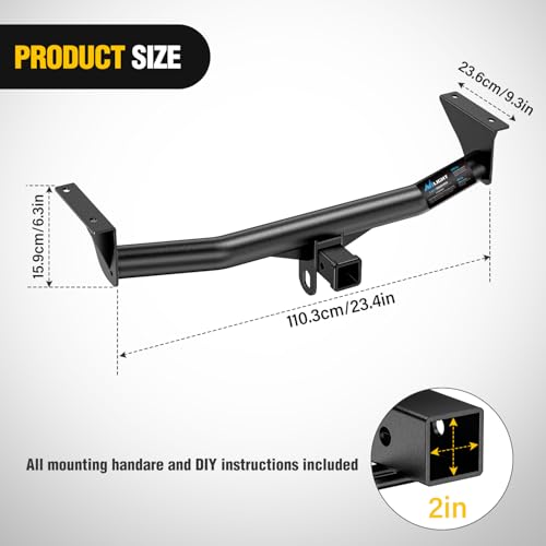 Image of Nilight Class 3 Trailer Hitch 2 Inch Receiver Tow Hitch Compatible with Chevrolet Colorado /GMC Canyon 2015 2016 2017 2018 2019 2020 2021 2022 Black Powder Coated