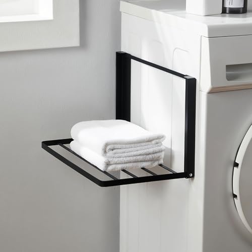Porte-serviettes de salle de bain pliable gain de place à fixation rapide - 3