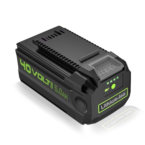 LHYSFIY 40V 5.0Ah Rechargeable Battery Replacement for Greenworks 40V Battery 29472 29462 29252 20202 22262 G-MAX Cordless Power Tools 2531225322 20642 22272 27062 21242(NOT for Gen 1)
