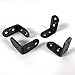 20 Pcs L Corner Brackets 2x2 Inch Black Heavy Duty L Bracket for Joint Right Angle Shelf Support Corner Braces for Shelves, Wood Furniture, Cabinet with Screws (20 Pack)