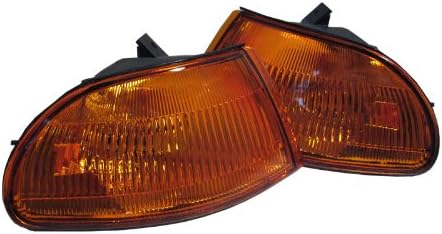 92-95 Honda Civic 2/3 Door Amber/Clear Corner Lights - 1 Pair (Both Driver and Passenger Sides) (1992 1993 1994 1995 93 94)