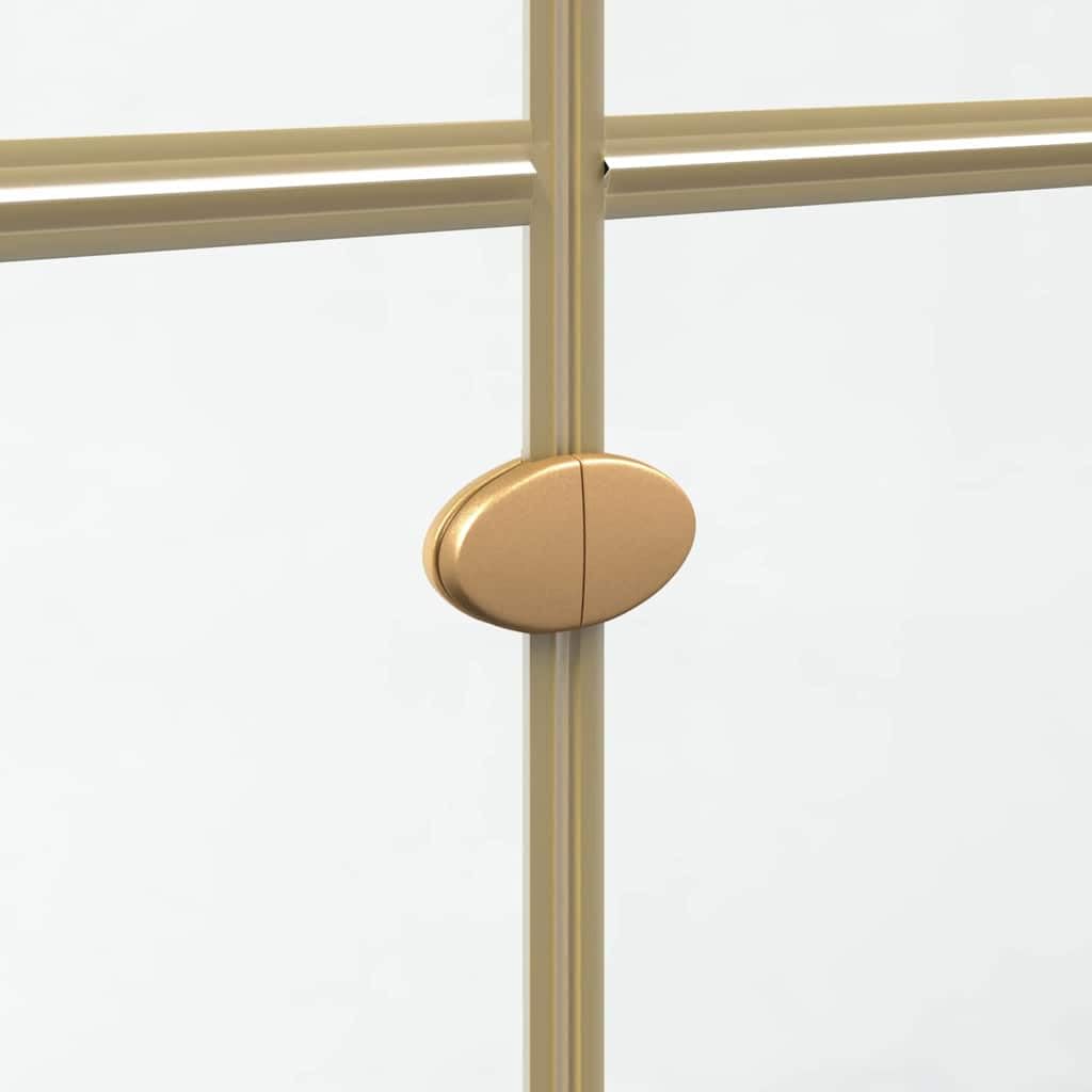 vidaXL Ściana prysznicowa Walk-In złoty 90 x 6.5 x 190 cm