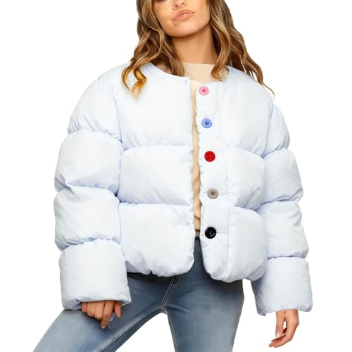 Manteau femme hiver chaud blouson matelassé avec manches à serrage ajustable