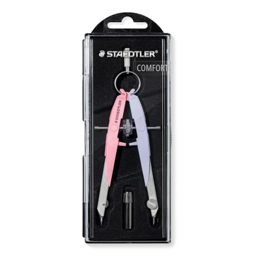 STAEDTLER Mars Comfort 556 Compasso – rosa pastello/lilla, Ø 23 cm