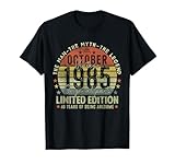 40th birthday gifts vintage october 1985 40 years old men maglietta