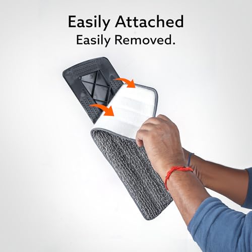 Image of AGARO Delite Spray Mop Refill Set, 2 Pcs, Microfiber Pads, for Tiles, Kitchen, Detachable Pad, Compatible with AGARO Delite Spray Mop
