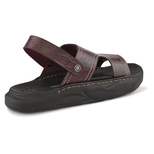 Image of Centrino Men's Sling Sandals | Stylish Strap Sandal with Grip Insole | Platform Comfort Sandal with Accent Pouch & Adjustable Strap| Comfortable Casual Footwear for Office, Travel & Walking (9578)