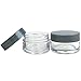 Beauticom 12 Pieces 20G/20ML Round Clear Jars with Gray Lids for Scrubs, Oils, Toner, Salves, Creams, Lotions, Makeup Samples, Lip Balms - BPA Free