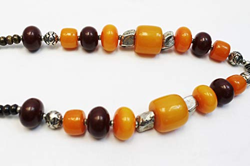 F666 Ethnic Huge Colorful Beads Tibetan Gypsy Necklace Hand Crafted In Nepal #TOP6