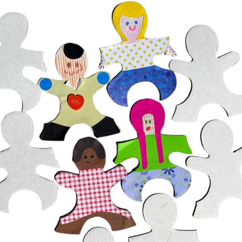 Roylco Kid Puzzle Pieces R52024 – 24 Oversized Cardstock Shapes, DIY Classroom Collaboration Art Activity, Diversity & Teamwork Craft, Ages 4+ image 5