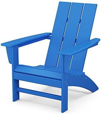POLYWOOD AD420PB Modern Adirondack Chair, Pacific Blue