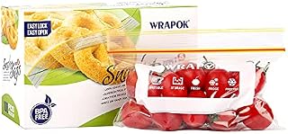 WRAPOK Small Freezer Sandwich Bags 100 Count Ziplock Snack Food Lunch Boxes Reusable Bag for School Kids - 6.3 x 4 Inch