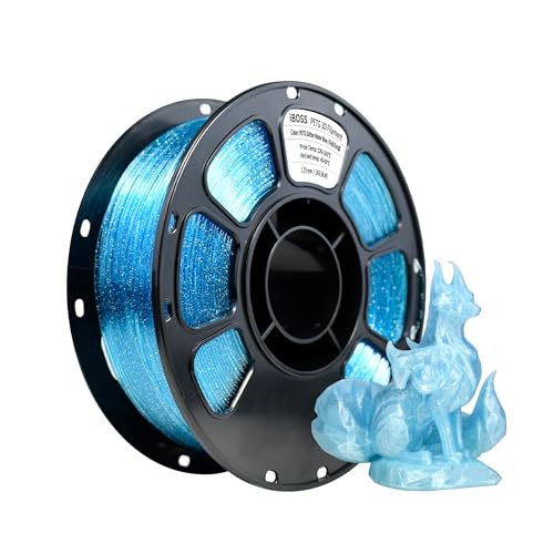 🌈 [Vantaggi del filamento lampeggiante trasparente PETG+] --Il filamento della torcia PETG+ è cristallino, con lo stesso punto luminoso di un flash a stella. Non è facile essere fragili, il filamento adesivo, traslucido è altamente trasparente, l'effetto è buono ed è privo di inquinamento, non tossico e inodore durante la stampa.