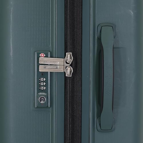 Image of American Tourister 77 CM Hard Shell 8 Spinner Wheel,Expander & Recessed TSA Lock Check-in Trolley Bag for Travel|Large PP Suitcase with Double Zipper,Flexi Packing Straps for Unisex (Green, 77 CM)
