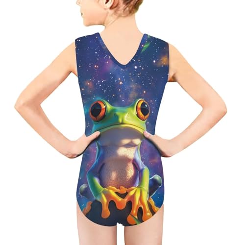 Image of Girls Fashion Print One Piece Swimsuit Bathing Suit Gymnastic Leotard for Kids, 5-14 Years