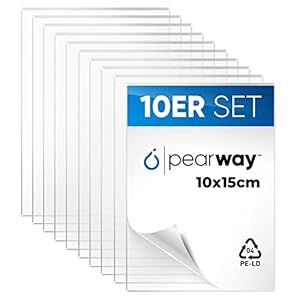 PEARWAY Premium 10er Set Plexiglas Platten 10x15cm