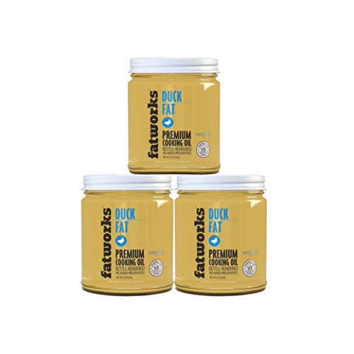 Fatworks, Premium USDA Cage Free Duck Fat, Ultimate Cooking Oil for Gourmet Frying and Baking. Hormone, antibiotic free, WHOLE30 APPROVED, KETO, PALEO, 7.5 oz Jar (3-7.5 oz)