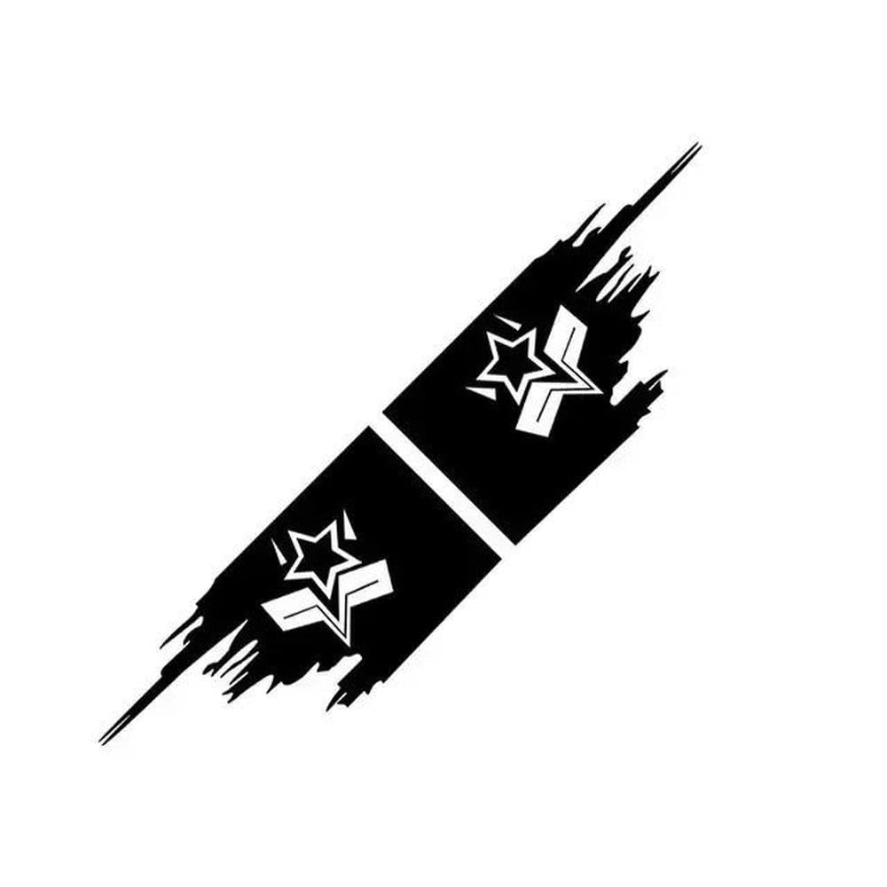 Trunk Side Decals Stickers Graphics Vinyl Decor(Black)