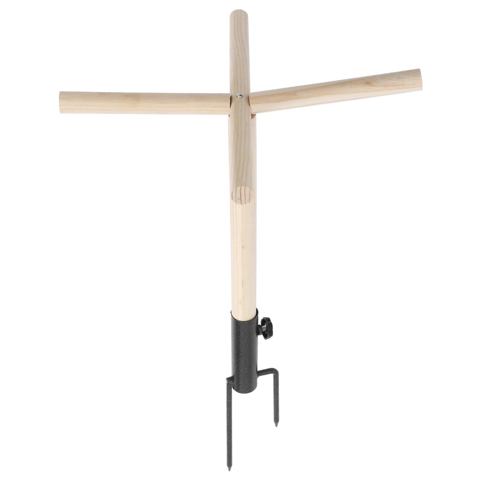 Percha de Madera para Pájaros y Pollos Buena Textura | Soporte de Hierro, Uso en Juego, Acabado Natural, para Gallinas y Aves en Espacios Exteriores