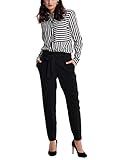 bewährte Only Qualität ONLY Damen Hose onlNICOLE Paperbag Ankel Pants WVN - Schwarz - Black, Größe:W 38 L 32, Farbe:Black (15160446)