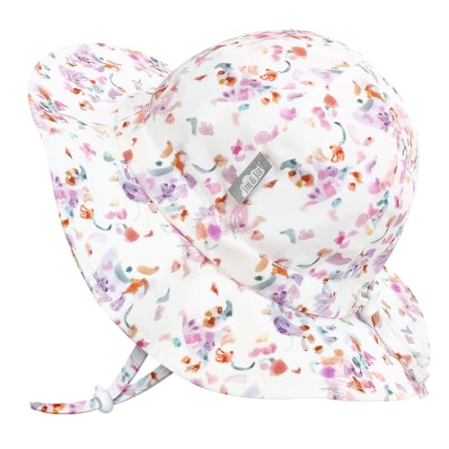 Image of JAN & JUL Adjustable Cotton Floppy Sun Hat with 50+ UPF Protection for Girls