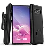 Encased Galaxy S10e Belt Clip Case (2019 DuraClip) Slim Grip Cover w/Holder for Samsung Galaxy S10 E (Black)
