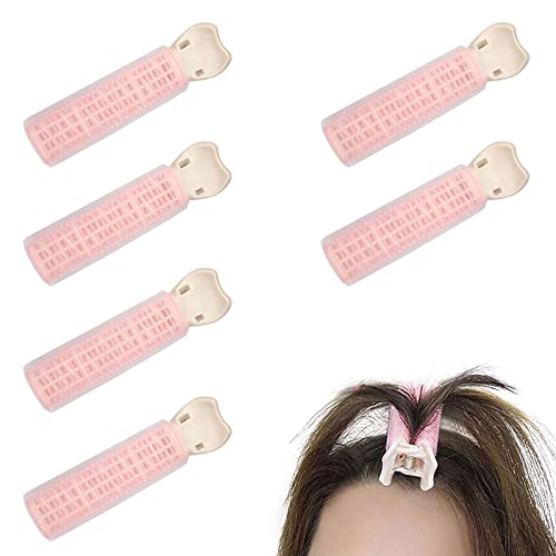 Fluffy Curler Clips,Volumising Hair Root Clip,Volume Hair Clip Roller,Haarwurzel Clips,Flauschiger Lockenwickler,Von Haarwurzel,Flauschige Clips, Tragbar,Geeignet Für Familienreisen,6pc,Rosa,Kiuiom Cover